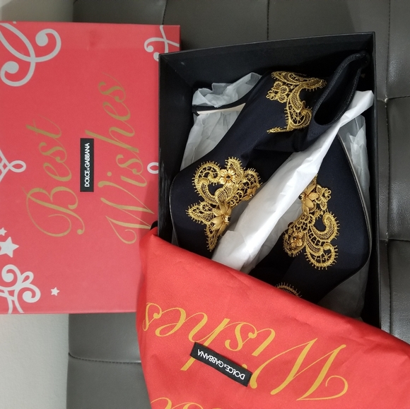NWT DOLCE & GABBANA 3D embroidered ankle boots sz 38 - Picture 7 of 7